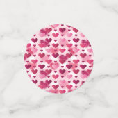 ピンクハートパターン コンフェッティ (スモール正面)