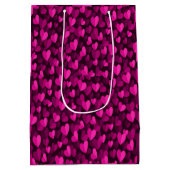 ピンクハートパターン ミディアムペーパーバッグ (裏面)