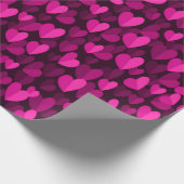 ピンクハートパターン ラッピングペーパー (角)
