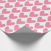ピンクハートパターン ラッピングペーパー (角)