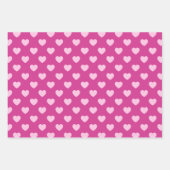 ピンクハートパターンy2kホリデ名門私立校風のィ ラッピングペーパーシート (正面3)