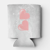 ピンクハートパーソナライズされたクーラーボックス 缶クーラー (裏面)