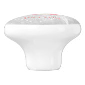 ピンクハートパーソナライズされたセラミックノブ セラミックノブ (側面)