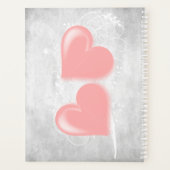 ピンクハートパーソナライズされたプランナー プランナー手帳 (裏面)