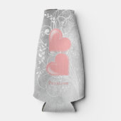 ピンクハートパーソナライズされたボトルクール ボトルクーラー (正面)