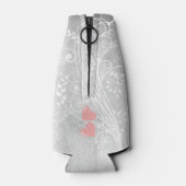 ピンクハートパーソナライズされたボトルクール ボトルクーラー (裏面)