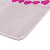 ピンクハートパーティーガラス切断板6"x7" カッティングボード (角)