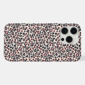 ピンクハートヒョウ印刷iPhoneケース iPhoneケース (裏面横)