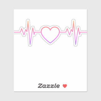 ピンクハートビートEKG シール
