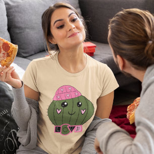 ピンクハートビーニーサボラヴ Tシャツ