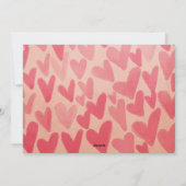 ピンクハートファミリーフォトハッピーバレンタインデー車 シーズンカード (裏面)