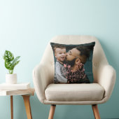 ピンクハートファミリー写真ハッピーバレンタインデーThr クッション (椅子)