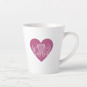 ピンクハートフィリグレかわいらしーデザインフィリグレMug カフェラテマグ (右)