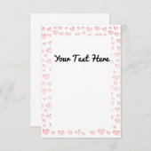 ピンクハートフェイク形状紙カットアウトサンキューカード サンキューカード (正面/裏面)