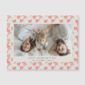 ピンクハートフォトハッピーバレンタインデー磁気 (正面)