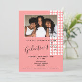 ピンクハートフレンドフォトガレンティネ`s Day  招待状 (スタンド正面)