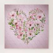 ピンクハートフローラジグソーパズル ジグソーパズル (縦)