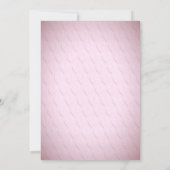 ピンクハートフローラベビーシャワー招待状 招待状 (裏面)