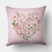 ピンクハートフローラ装飾用クッション クッション (裏面)