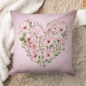 ピンクハートフローラ装飾用クッション クッション (ブランケット)
