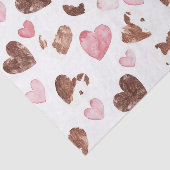 ピンクハートブラウンココアカウカプリント誕生日 薄葉紙 (詳細)