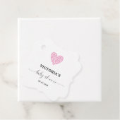 ピンクハートベビーシャワーパーティースクエア フェイバータグ (インサイチュ)