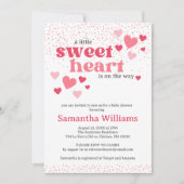 ピンクハートベビーシャワー招待状 招待状 (正面)