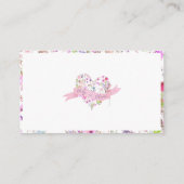 ピンクハートベビー開花書籍ベビー エンクロージャーカード (裏面)