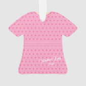 ピンクハートベルテッドピンクドレスフィギュアTシャツ オーナメント (裏面)