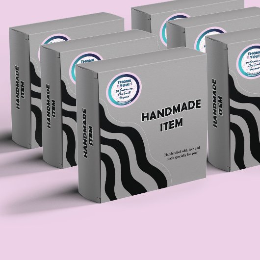 ピンクハートボタニカルサンキューグラデーション包装 ラウンドシール