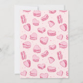 ピンクハートマカロンバレンタインデーパーティー 招待状 (裏面)