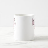 "ピンクハートママボウデザイン母の日 コーヒーマグカップ (中央)