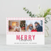 ピンクハートメリークリスマススクリプトファミリーの写真 シーズンカード (スタンド正面)