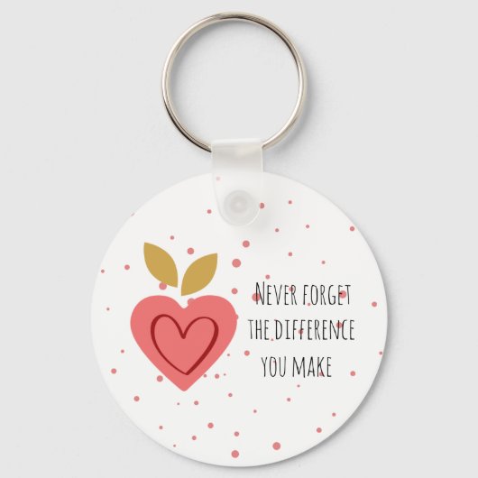 ピンクハートモチベーション引用文クリスマスバルクギフト キーホルダー (正面)