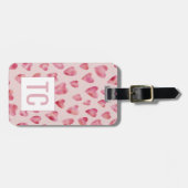 ピンクハートモノグラム ラゲッジタグ (正面横)