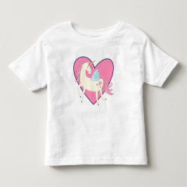 ピンクハートユニコーン トドラーTシャツ