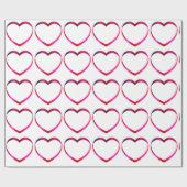 ピンクハートラッピング紙 ラッピングペーパー (フラット)