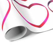 ピンクハートラッピング紙 ラッピングペーパー (ロールコーナー)