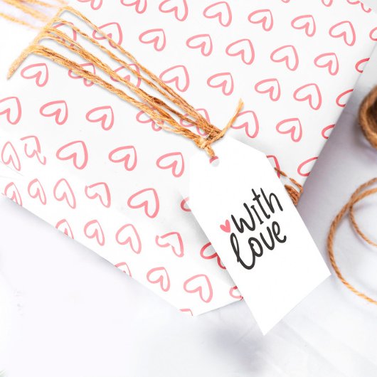 ピンクハートラッピング紙 ラッピングペーパー
