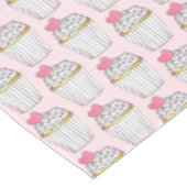 ピンクハートラブカップケーキブライダルシャワー誕生日 テーブルクロス (アングル)