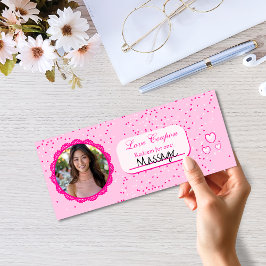 ピンクハートラブクーポンバレンタインデー シーズンカード