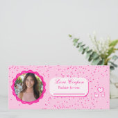 ピンクハートラブクーポンバレンタインデー シーズンカード (スタンド正面)