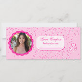 ピンクハートラブクーポンバレンタインデー シーズンカード (裏面)