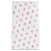 ピンクハートラブスウィートバレンタインズ結婚デイのベビー スモールペーパーバッグ (正面)