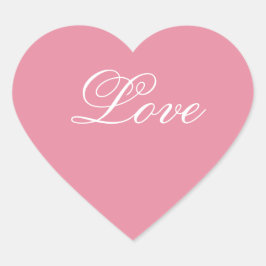 ピンクハートラブステッカー ハートシール