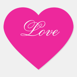 ピンクハートラブステッカー ハートシール