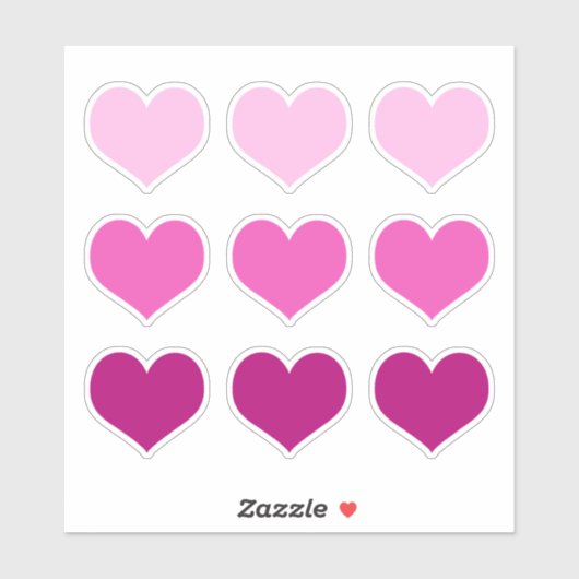 ピンクハートラブロマンスヴァレンティーンズデイセット シール (シート)