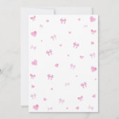 ピンクハートリトルスウィートアート誕生日招待状 招待状 (裏面)