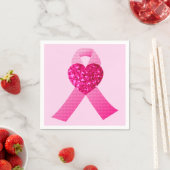 ピンクハートリボン乳がん認識度 スタンダードカクテルナプキン (インサイチュ)