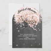 ピンクハートリーフツリーブライダルシャワー招待状 招待状 (裏面)